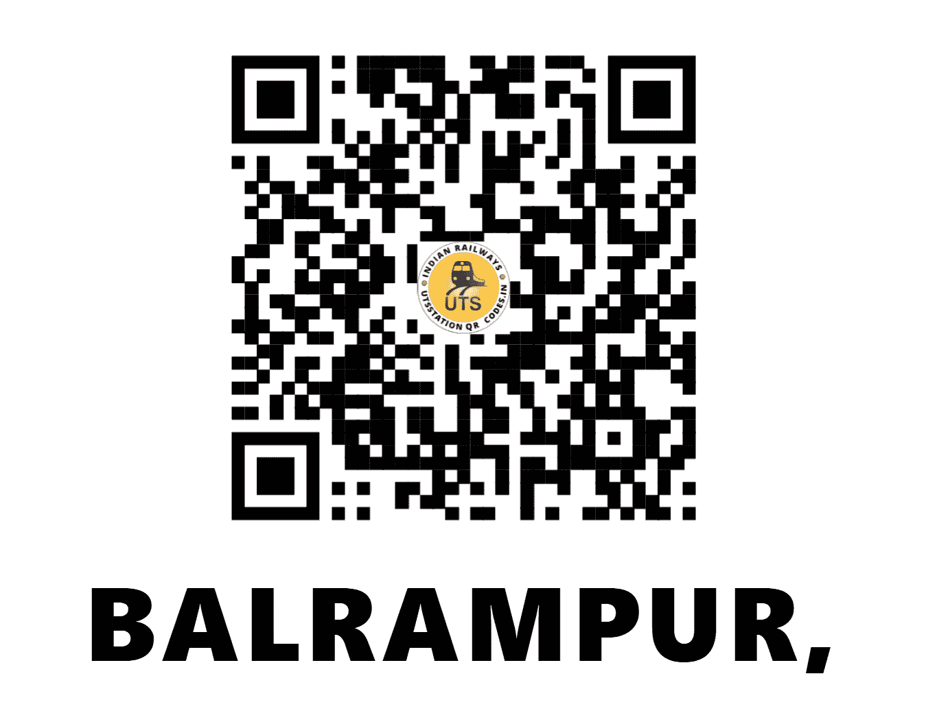 UTS QR Code for BALRAMPUR, - BLP (NE - UTTAR PRADESH)